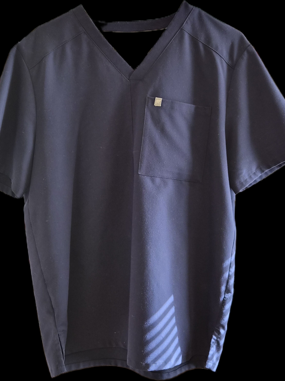 Fabletics Men's Navy V-Neck Short Sleeve Pocket Tee